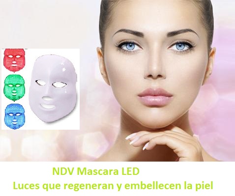 NDV Mascara LED Luces que Regeneran y Embellecen la piel (Terapia Fotodinámica con LED atérmica)